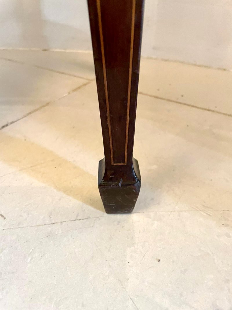 Antique Edwardian Freestanding Quality Mahogany Inlaid Piano Seat - Image 10